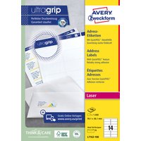 Etiket Avery L7163 99.1x38.1mm wit 1400 stuks