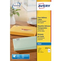 Etiket Avery J8562-25 99.1x33.9mm transparant 400 stuks