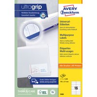 Etiket Avery 3484 105x37mm wit 1600 stuks