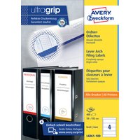 Rugetiket Avery breed 59x192mm zelfklevend wit 100 vel