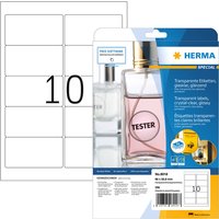 Etiket HERMA 8018 96x50.8mm transparant 250 stuks
