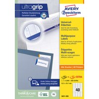 Etiket Avery 3651-200 52.5x29.7mm wit 8000 stuks