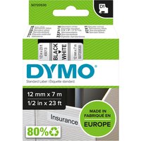 Labeltape Dymo LabelManager D1 polyester 12mmx7m zwart op wit