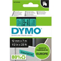 Labeltape Dymo LabelManager D1 polyester 12mm zwart op groen
