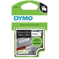 Labeltape Dymo LabelManager D1 polyester 19mmx5,5m zwart op wit
