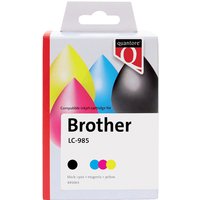 Inktcartridge Quantore alternatief tbv Brother LC-985 zwart + 3 kleuren
