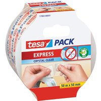 Verpakkingstape tesapack® Express Crystal Clear 50mx50mm handscheurbaar transparant