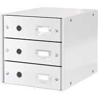 Ladenkast Leitz WOW Click & Store 3 laden gerecycled karton wit