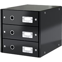 Ladenkast Leitz Click & Store WOW 3 laden gerecycled karton zwart