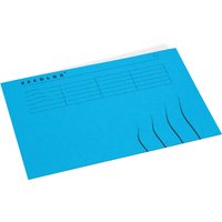 Vouwmap Secolor A4 100% gerecycled karton 250gr blauw