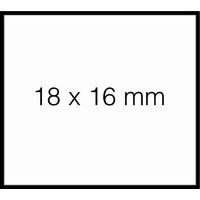 Prijsetiket 18x16mm Sato Duo 16 afneembaar wit