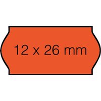 Prijsetiket 12x26mm Open-Data C6 permanent fluor rood 1500 stuks