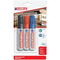Viltstift edding 500 schuin assorti 2-7mm blister à 3 stuks