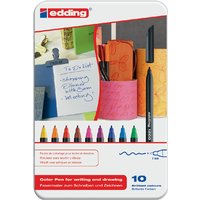 Fineliner edding 1200 fijn assorti blik à 10 stuks