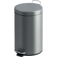 Afvalbak pedaalemmer RVS mat rond 12 liter