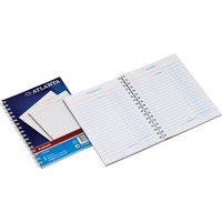 Kasboek Djois Atlanta A6 50x2vel 2x1 kolom met zijspiraal