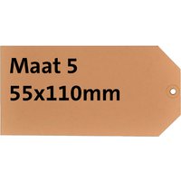 Label karton nr 5 200gr 55x110mm chamois 1000 stuks