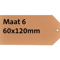 Label karton nr 6 200gr 60x120mm chamois 1000 stuks