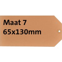 Label karton nr 7 200gr 65x130mm chamois 1000 stuks