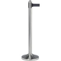 Afzetpaal Securit RVS met rolband 210cm zwart