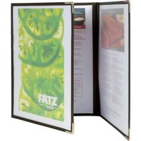 Menukaart Securit A4 3-delig voor 6 pagina's transparant 3 stuks