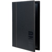 Menukaart Securit Trendy A4 1 x 2 tassen zwart