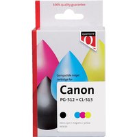 Inktcartridge Quantore alternatief tbv Canon PG-512 CL-513 zwart + 3 kleuren