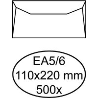 Envelop Hermes bank EA5/6 110x220mm gegomd wit doos à 500 stuks