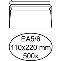 Envelop Hermes bank EA5/6 110x220mm zelfklevend wit doos à 500 stuks