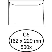 Envelop Hermes bank C5 162x229mm gegomd wit doos à 500 stuks