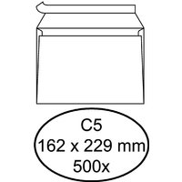 Envelop Quantore bank C5 162x229mm zelfklevend wit 500 stuks