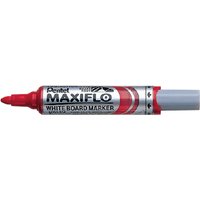 Whiteboardmarker Pentel MWL5M Maxiflo rond 3mm rood