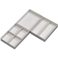 Inzetbak Djois halfhoog 30x122x168mm 4- vaks grijs