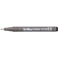 Fineliner Artline technisch 0.6mm zwart