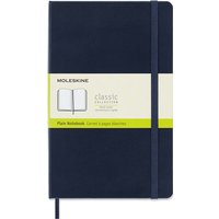 Notitieboek Moleskine large 130x210mm blanco hard cover sapphire blue