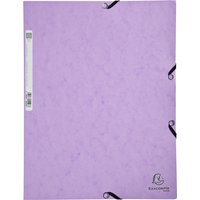 Elastomap Exacompta Aquarel A4 3 kleppen 400gr glanskarton lila