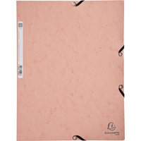 Elastomap Exacompta Aquarel A4 3 kleppen 400gr glanskarton roze