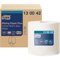 Poetspapier Tork Wiping Plus Combi W1/2/3 multifunctioneel 255m wit 130042