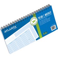 Things to do Djois Atlanta recycled papier Weekly 297x150mm 60vel 70gr landscape blauw