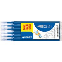 Rollerpenvulling PILOT friXion medium blauw set à 6 stuks