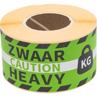 Waarschuwingsetiket Rillprint 46x125mm heavy groen 250 stuks