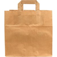 Tas IEZZY kraft papier 26x17x25cm (bxdxh) bruin 250 stuks