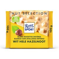 Chocolade Ritter Sport wit-hele hazelnoot 100gr