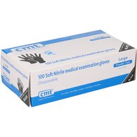 Handschoen CMT L soft nitril zwart