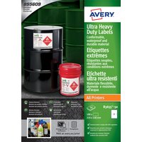 Etiket Avery B3655-50 148x210mm polyethyleen wit 100 stuks