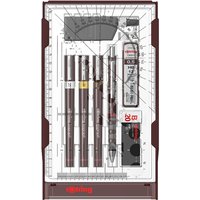 Tekenset rOtring Isograph college 0.25mm, 0.35mm en 0.5mm 34 stuks