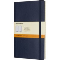 Notitieboek Moleskine large 130x210mm lijn soft cover sapphire blue