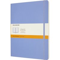 Notitieboek Moleskine XL 190x250mm lijn soft cover hydrangea blue