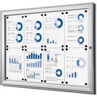Vitrinebord Quantore luxe 8x A4 zilver