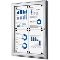Vitrinebord Quantore luxe 4x A4 zilver